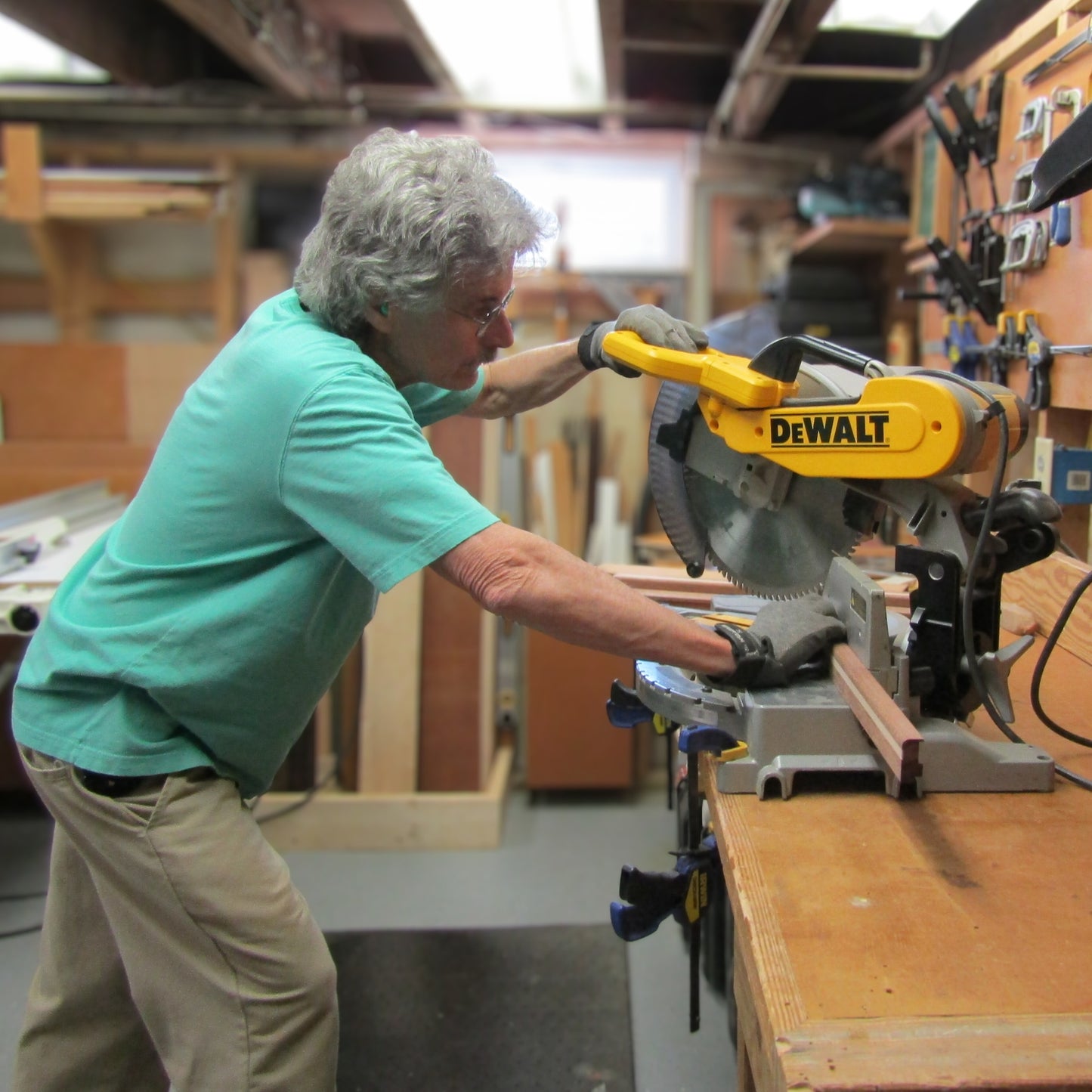 Founder Steve handcrafting wooden boxes for keepsakes from exotic and domestic hardwoods at A Finer Cut Woodworking.