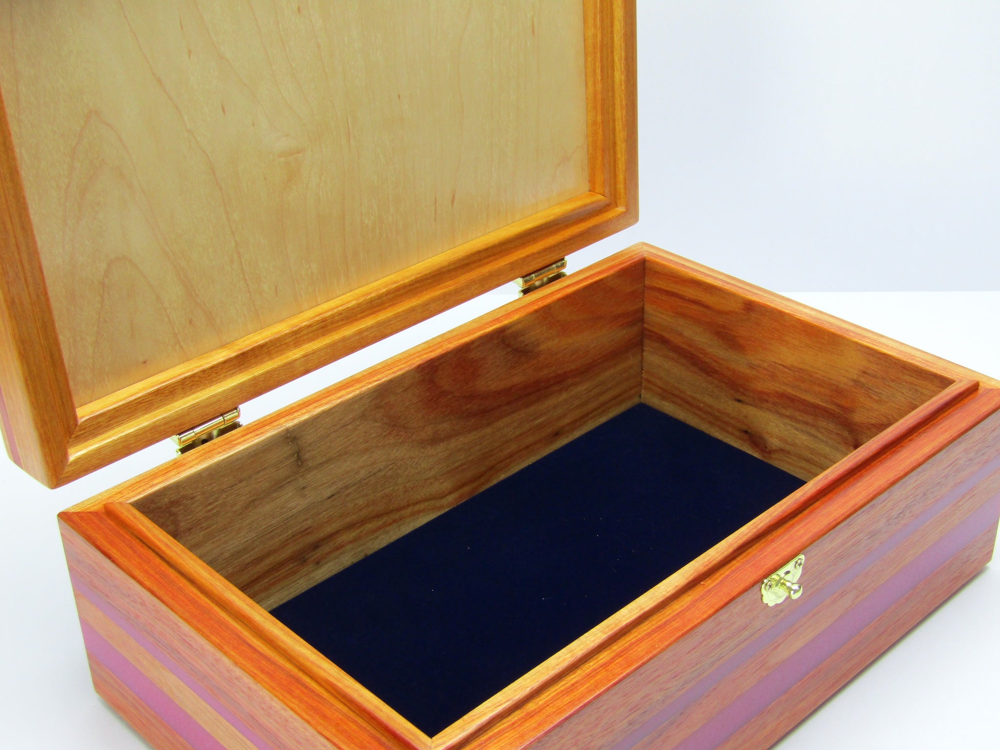 Mahogany and alderwood jewelry factory box