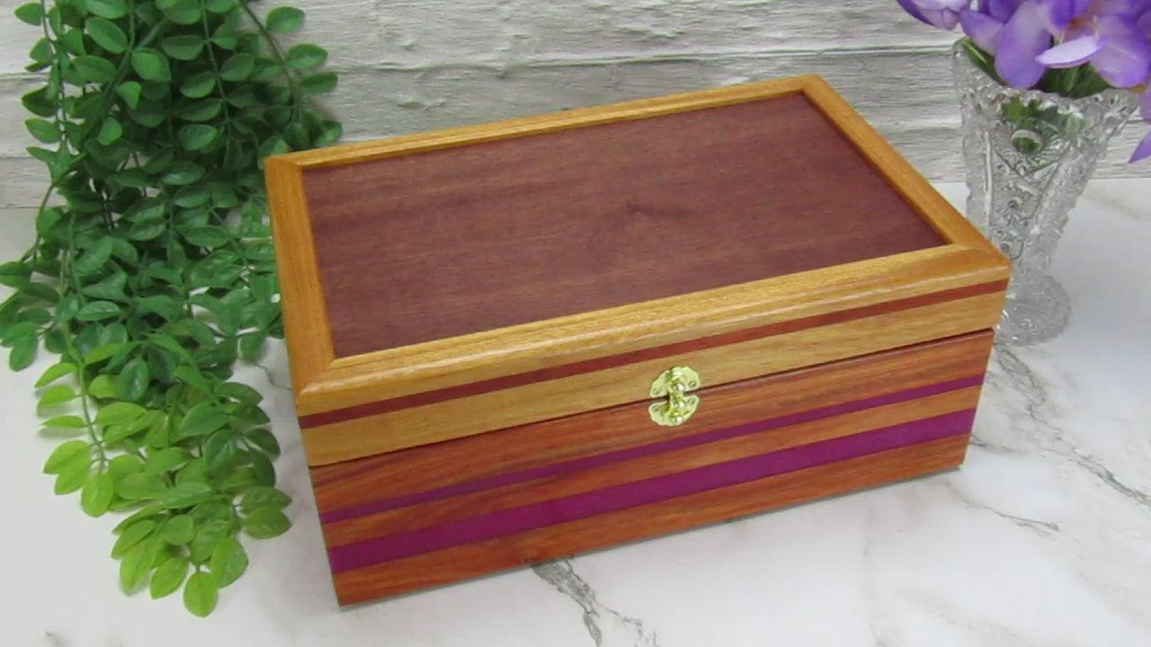 Mahogany and alderwood popular jewelry box